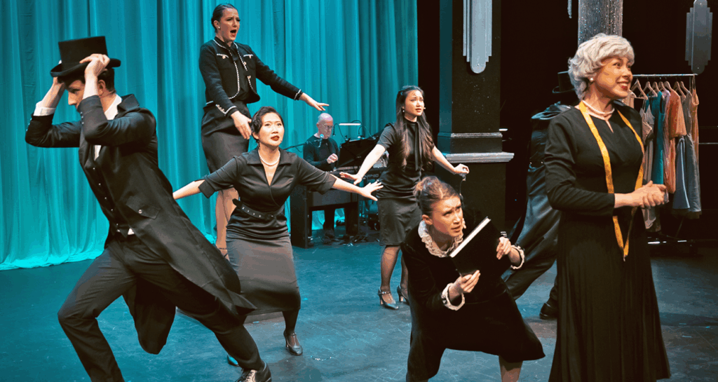 Ladies in Black cast performing 'Pandemonium' at the Rebel Theatre